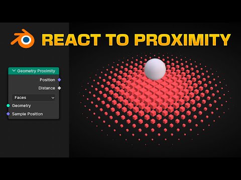 How to use PROXIMITY to Make Objects React in Blender - Geometry Nodes