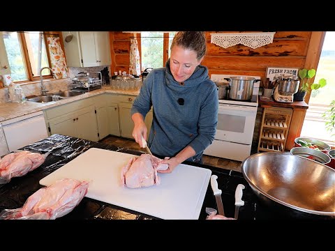 Pressure Canning 40 Chickens in One Day | How to Part Out & Can Chicken Safely