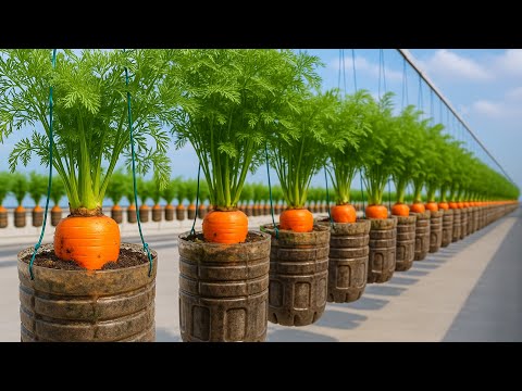 Turn Your Balcony into a Carrot Farm Using Recycled Bottles — Big Harvests Easy