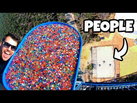 Catching 1 MILLION ORBEEZ from 45m Tower!