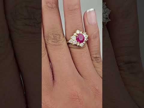 18k Burmese GIA Ruby Ring 2.02cts