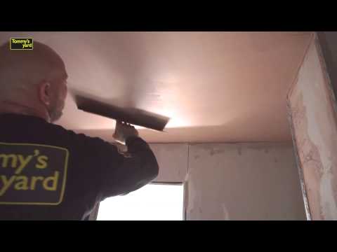 How to plaster a ceiling and wall Part 4