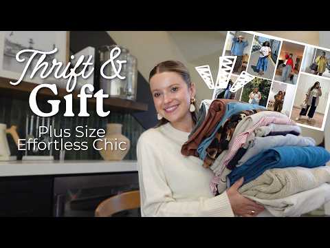 THRIFT + GIFT | an effortless, chic, plus-size haul (thrifting your pinterest!)