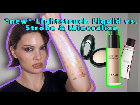 The *new* 🤩 MAC Lightstruck Highlighters 💫 | Compared to Strobe Cream & OG Mineralize 