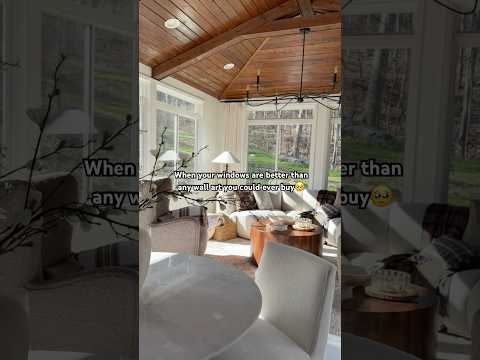 Watching the seasons change through our sunroom windows is truly magical 🥹 #interiordesign