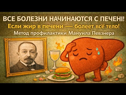 ВСЕ БОЛЕЗНИ НАЧИНАЮТСЯ С ПЕЧЕНИ! Если жир в печени - болеет всё тело! Методы Мануила Певзнера