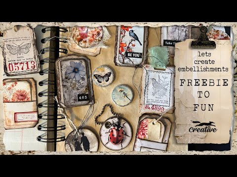 FREEBIE Digital to FUN embellishments!  How many can we make?