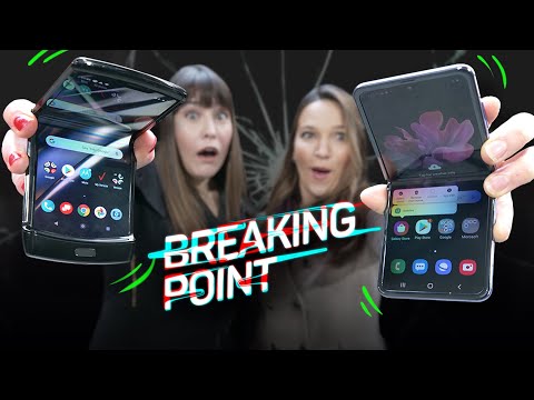 Galaxy Z Flip vs. Motorola Razr drop test