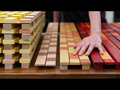 Hand-Built a Coffee Table With a Strange and Delicate Checkered Pattern By a 20-year-old Carpenter