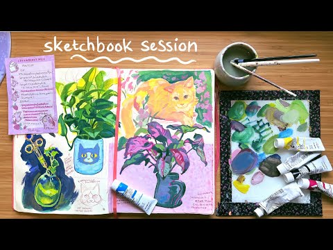 yo let’s paint some plants (basically a sketchbook podcast cause it’s so long lol)