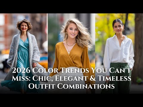 2026 Color Trends You Can't Miss: Chic, Elegant & Timeless Outfit Combinations