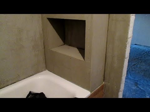 Часть-8. Как выполнить монтаж полок из гипсокартона над ванной