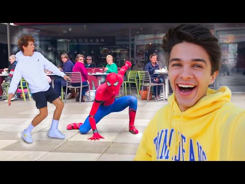SPIDERMAN PRANK IN REAL LIFE ON FRIENDS!!