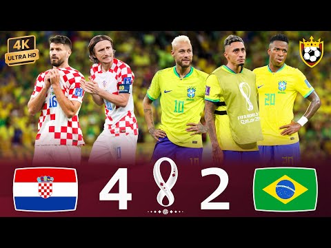 Croatia shatters Brazil's dream, Neymar in tears after wild match 💔💥⭐ ❯ Croatia (4-2) Brazil ● 4K🎬