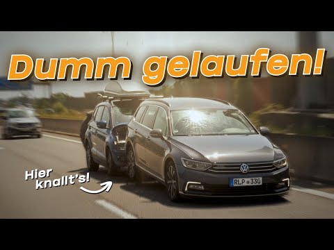 Dog chases pedestrians across street, motorcycle crash & highway rear-end collision! | #GERMAN #D...