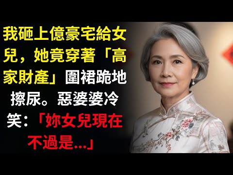 我砸上億豪宅給女兒，她卻穿著『高家財產』的圍裙。婆婆冷笑說：『妳女兒現在不過是…』【真實故事】