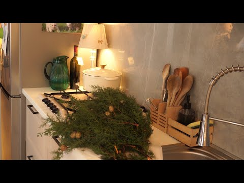Rendere calda e accogliente la cucina per Natale | Giornate invernali in casa | Cucito | Vlog