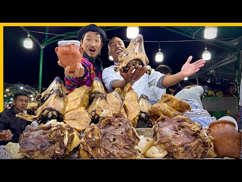 Crazy Night Market Tour in Marrakech 🇲🇦 Rare Moroccan Street Food - Cow Breast + Lamb Head