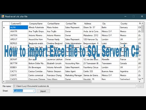 C# Tutorial - Import data from Excel to SQL Server | FoxLearn