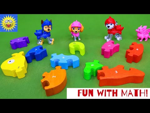 Learning Math with Growing Little Ones and the Paw Patrol Rescue Knights Toys Best Learning Videos!
