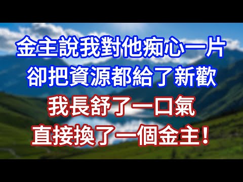 金主說我對他痴心一片，卻把資源都給了新歡，我長舒了一口氣，直接換了一個金主！#言情故事#情感故事#家庭故事#小說#戀愛#婚姻