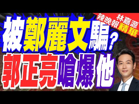 段宜康曝與鄭麗文關係 他嘆：不是被背叛、是遭欺騙｜被鄭麗文騙? 郭正亮嗆爆他｜郭正亮.蔡正元.帥化民深度剖析?【林嘉源辣晚報】精華版 @中天新聞CtiNews