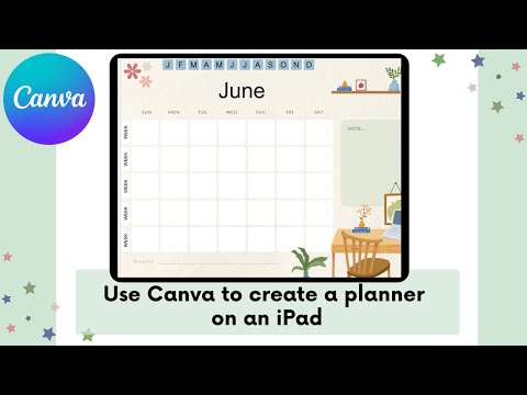 Create a weekly planner using Canva on an iPad // Use Canva and Keynote to create a basic planner