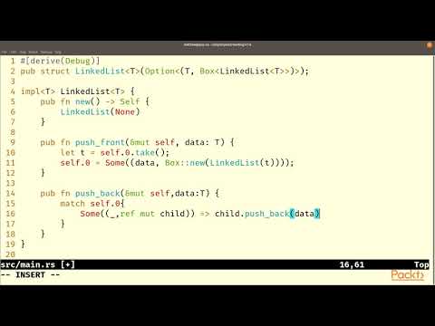 Hands-On Data Structures and Algorithms in Rust: Creating a Linked List | packtpub.com