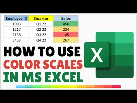 How to Use Color Scales in Excel using Conditional Formatting