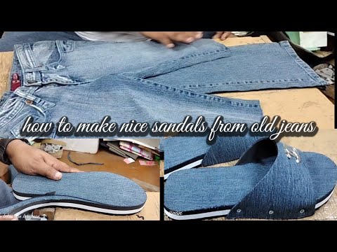 How to make nice sandals from old jeans