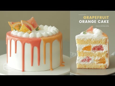 자몽 오렌지 케이크 만들기 : Grapefruit Orange cake Recipe : グレープフルーツオレンジケーキ | Cooking tree