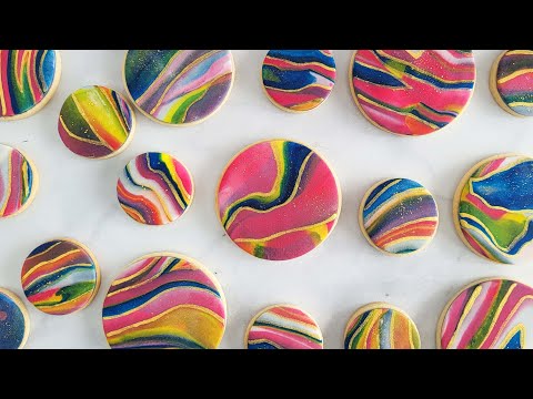 How to Make Marbled Fondant Cookies