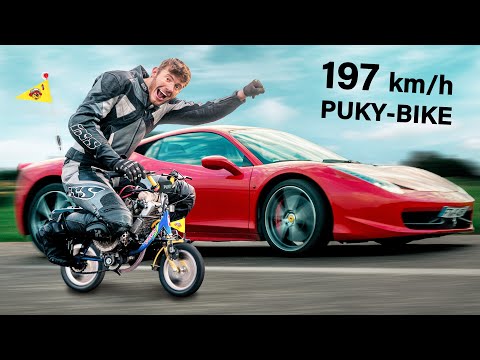 200km/h Kinderfahrrad vs. Ferrari