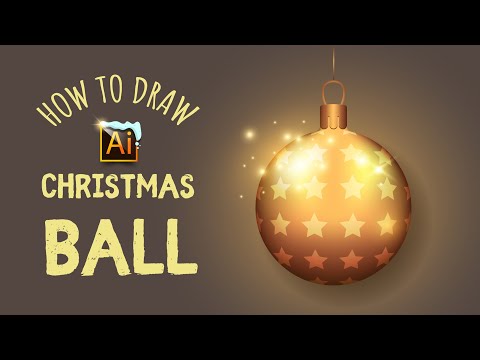 HOW TO DRAW A CHRISTMAS BALL. ADOBE ILLUSTRATOR TUTORIAL