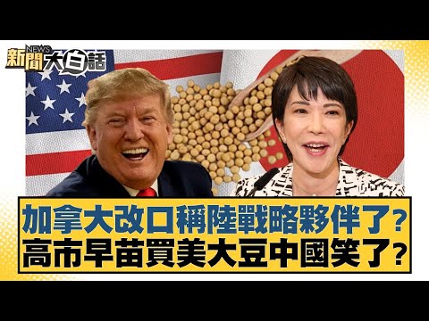 加拿大改口稱陸戰略夥伴了？高市早苗買美大豆中國笑了？【#新聞大白話】20251025-11｜#帥化民 #介文汲 #胡文琦