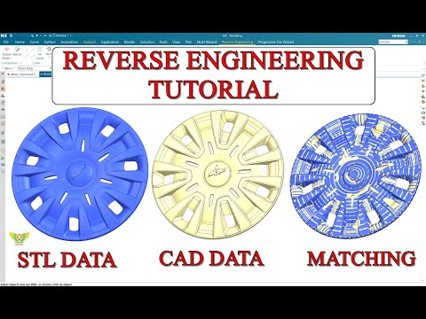 Reverse Engineering in NX Unigraphics CAR Wheel cover (Scanning Data STL+Alignment+modeling) nx cad