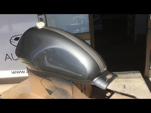 Tank sprayed with spray cans (full)