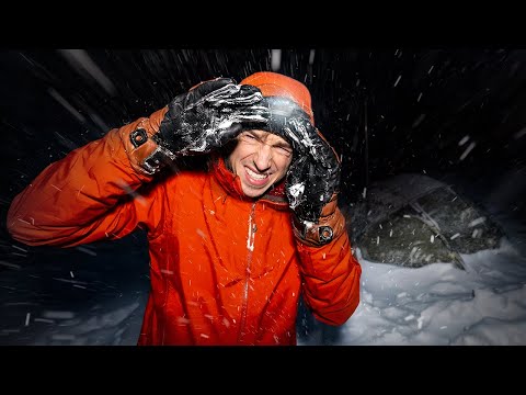 Tienda con Estufa vs Tormenta de Nieve -10ºC y viento 80KM/H