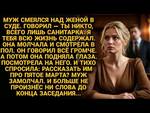 Муж унижал её 23 года. В суде она подняла глаза и задала один вопрос. Он не произнёс больше ни слова