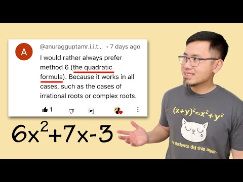 How to factor a trinomial with the quadratic formula
