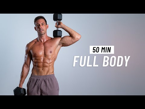 50 Min Full Body Dumbbell Workout - Tone & Strengthen at Home