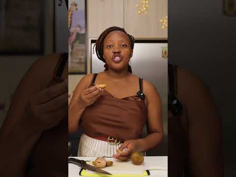 Trying a chiko fruit for the first time. #fruit