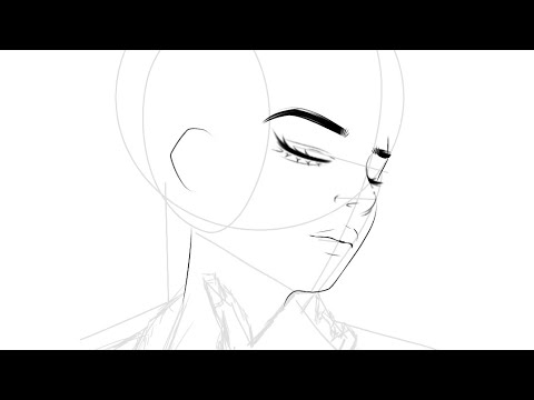 Full Digital Art Drawing Process of a Face