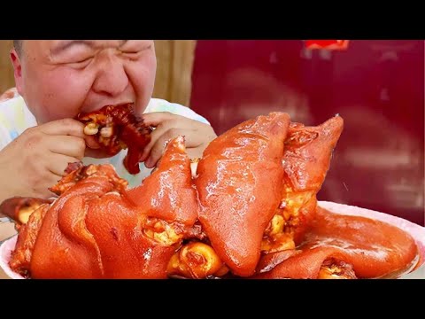 【Food Collection】Aqiang Makes "Braised Pig's Trotters" With 10 Pounds Of Pig's Trotters