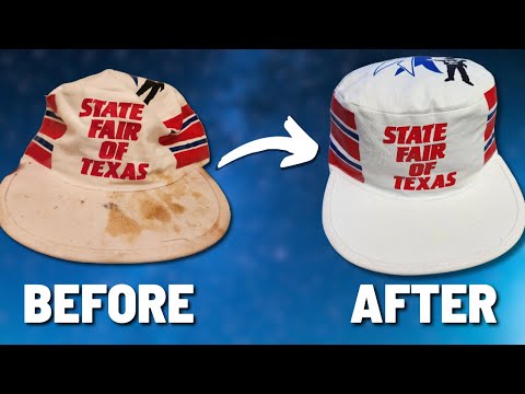 You Won't Believe The Difference! Cleaning a White Baseball Hat