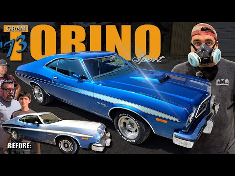 DIY Bodywork & Paint TRANSFORMS '73 Gran TORINO Sport ~ Like a Pro Restoration!
