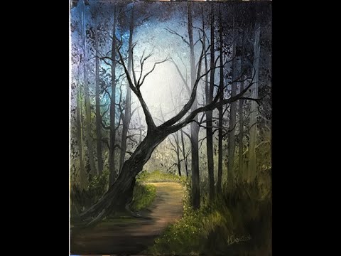 Bob Ross Certified Instructor Teaches -  My version of Golden Rays of Sunshine