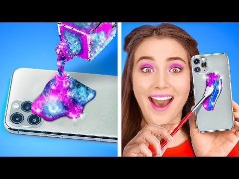 COOLE TELEFON-DIYs! HANDY HEIMLICH NUTZEN || Schul-Hacks und lustige Szenen auf 123 GO! GOLD