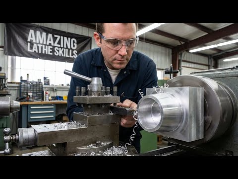 Amazing Lathe Skills: Turning a Metal Block into a Pot