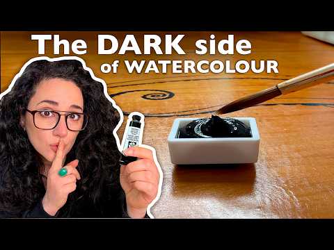 🫨5 Ways To Use FORBIDDEN BLACK Watercolour to make Striking Art! Will you try it? Woomer review